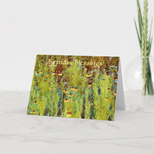 Faith Birthday Blessings Bible Verse Wildflowers Card