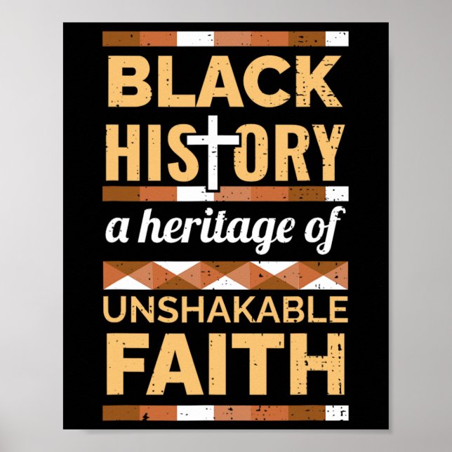 Faith Black History Month Blm Melanin Christian  Poster (Front)