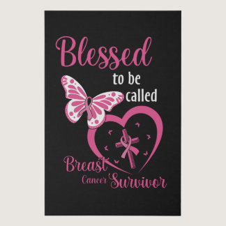 Faith Blessed To be called Breast Cancer Survivor Faux Canvas Print