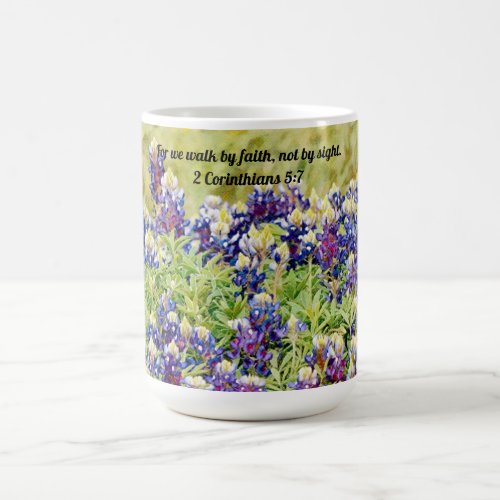 Faith Bluebonnets Flower Scripture Faith Mug