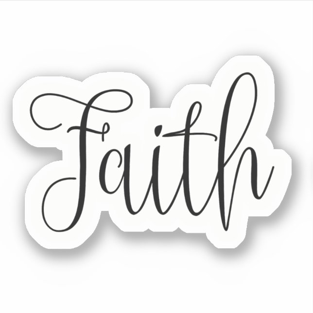 Faith bold script sticker (Front)