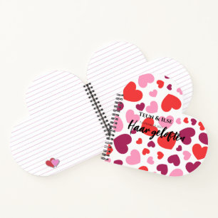 Faith book wedding red and pink hearts