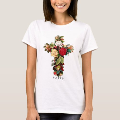 Faith Botanical Cross T_Shirt