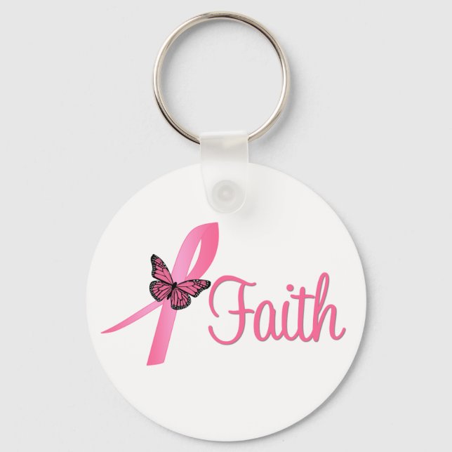 Faith Breast Cancer Awareness Keychain (Front)