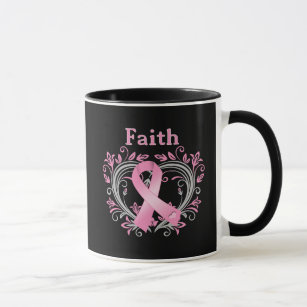 Faith Breast Cancer Awareness Ribbon Mug