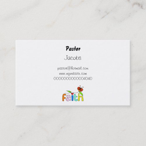 Faith, Business Card