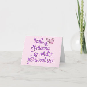 Faith Butterfly Letterpress Thank You Card