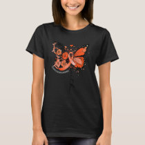 Faith Butterfly Orange Ribbon Multiple Sclerosis A T-Shirt