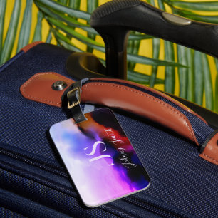 Faith Can Make Miracles Ombre Cliff Monogram Luggage Tag