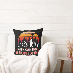 Faith Can Move Mountains Bible Throw Pillow