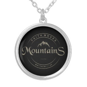 Faith can move mountains Bible Verse Necklace