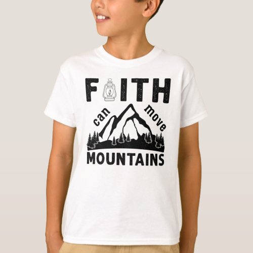 Faith Can Move Mountains Bible Verse T_Shirt