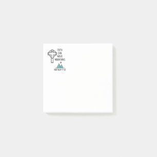 Faith Can Move Mountains Christian Bible Quote Post-it Notes