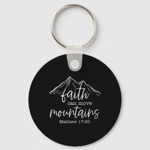 Faith Can Move Mountains Christian Bible Verse Jes Keychain