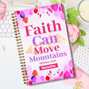 Faith can move mountains Christian Girl Journal