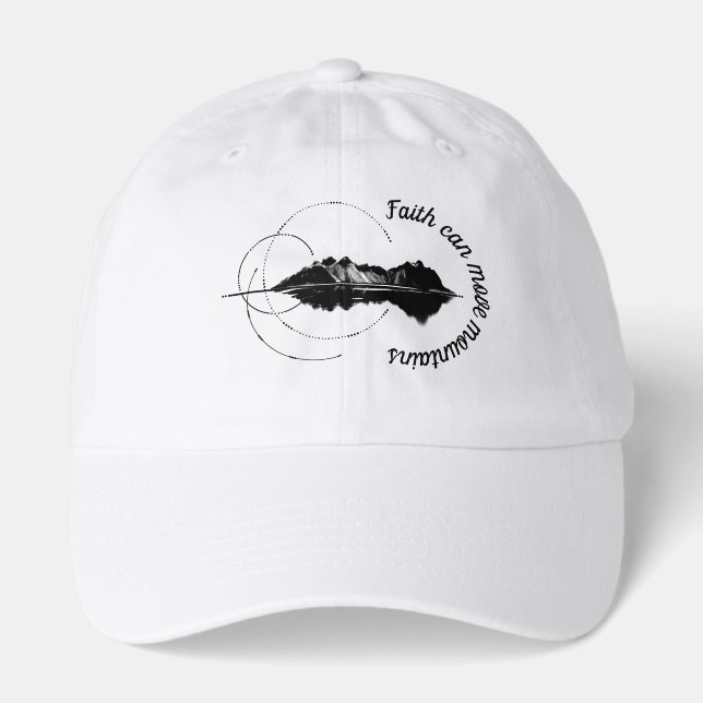 Faith can move mountains Hat Christian Hat (Front)