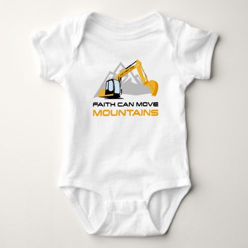 Faith Can Move Mountains  Kids  Adult Christian  Baby Bodysuit