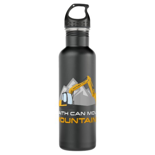 Faith Can Move Mountains  Kids  Adult Christian  Stainless Steel Water Bottle