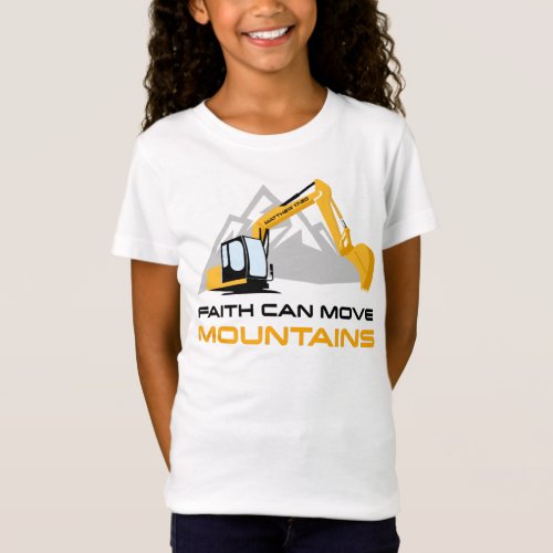 Faith Can Move Mountains  Kids  Adult Christian  T_Shirt