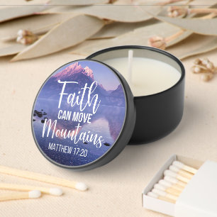 Faith Can Move Mountains Mini Candle Favors