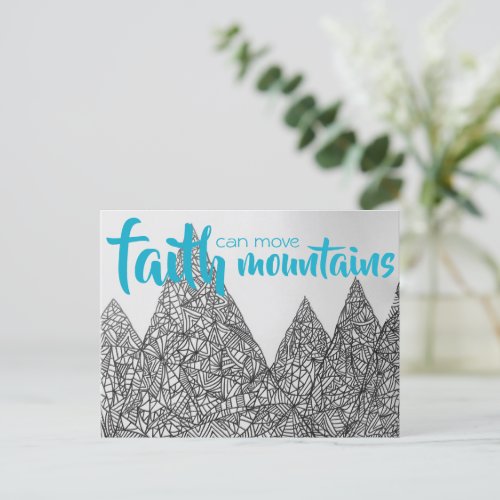 Faith Can Move Mountains Postcard