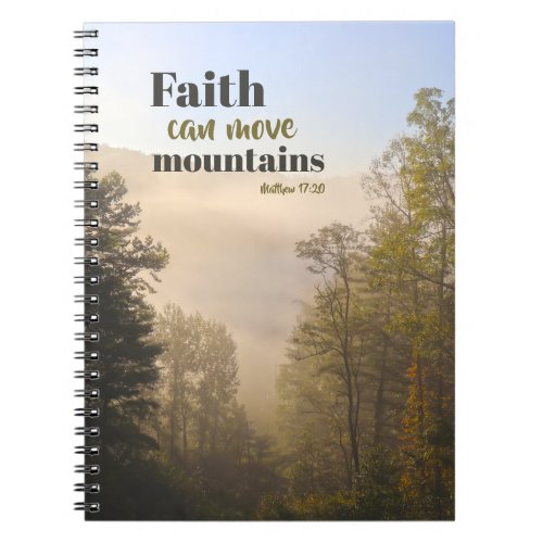 Faith Can Move Mountains Scenic Notebook