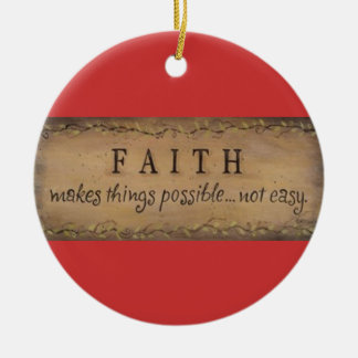 faith ceramic ornament