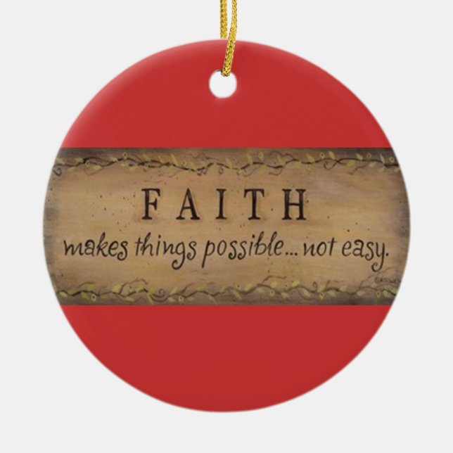 faith ceramic ornament (Front)
