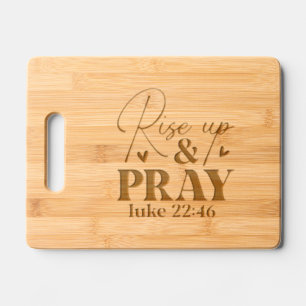 Faith Christian Bible Quote religious person gift Engraved Cutting Board