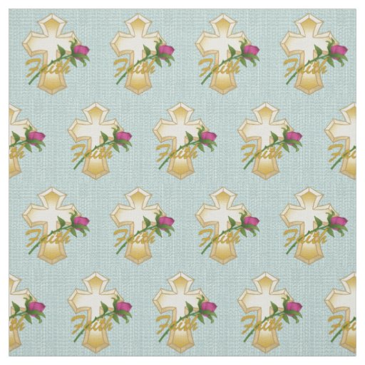 Faith Christian Cross Fabric