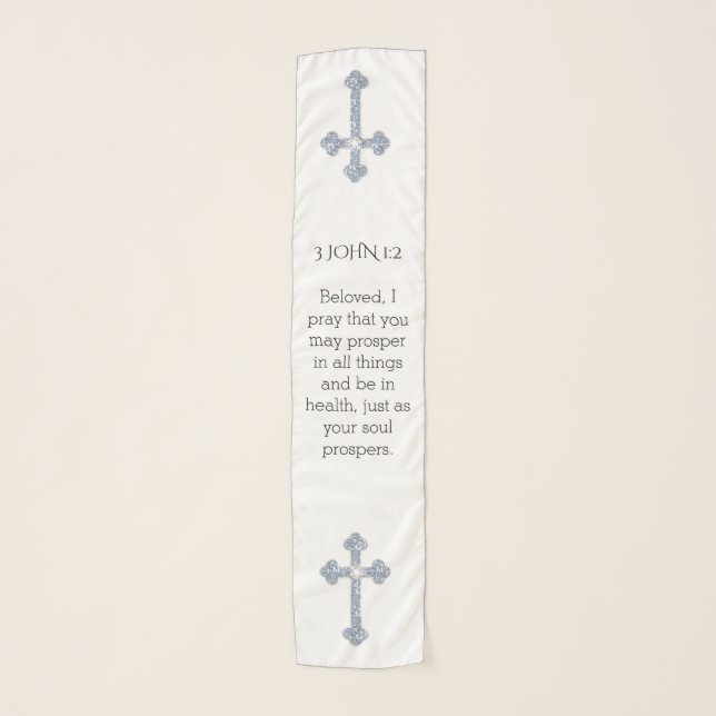 Faith Christian Cross Scripture Scarf (Front)
