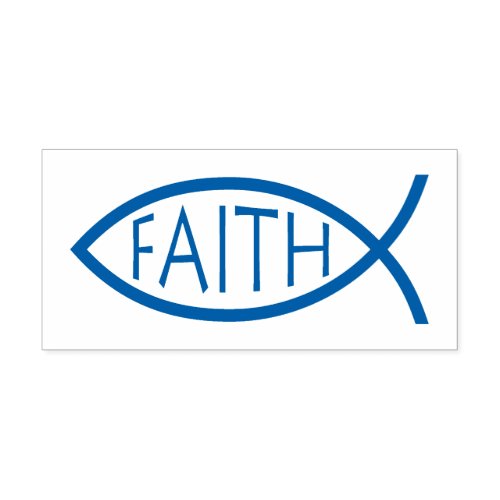 Faith  Christian Fish Symbol Self_inking Stamp