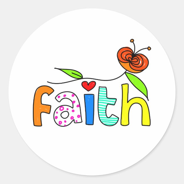 Faith Classic Round Sticker (Front)