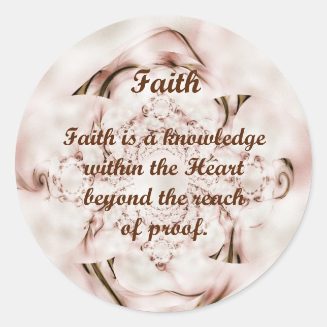 Faith Classic Round Sticker (Front)