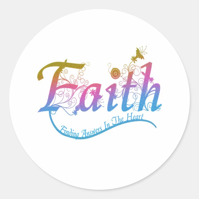 Faith Classic Round Sticker (Front)