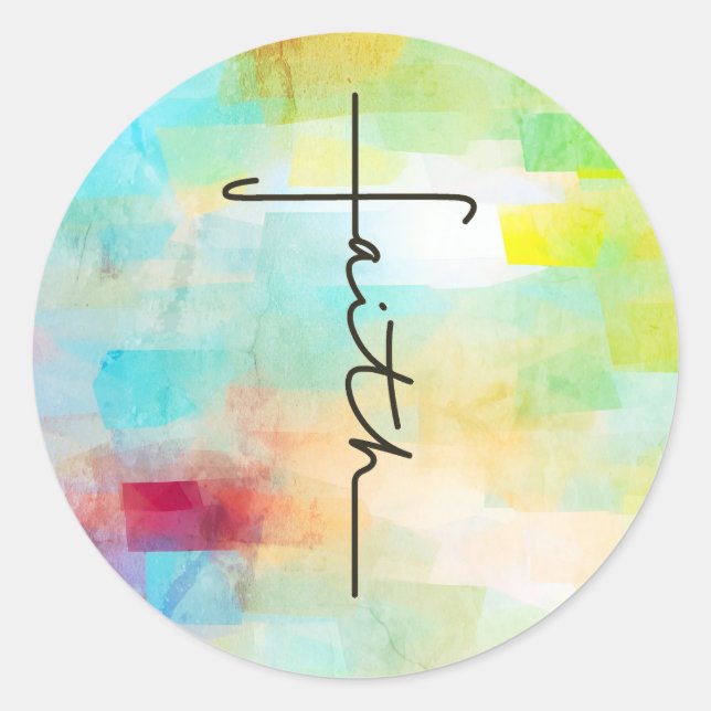 Faith Classic Round Sticker (Front)