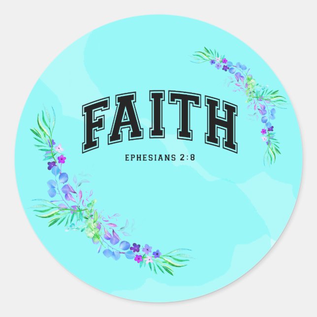 Faith Classic Round Sticker (Front)