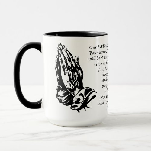 Faith Coffee Mug _ The Lords Prayer Scripture