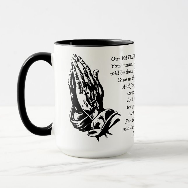 Faith Coffee Mug - The Lord's Prayer Scripture (Left)