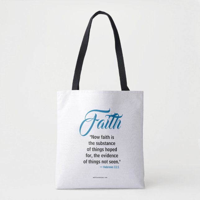 #FAITH Collection Scripture Tote Bag (Front)