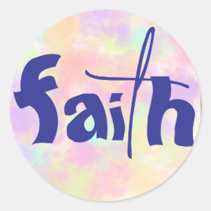 FAITH Colorful Classic Round Sticker