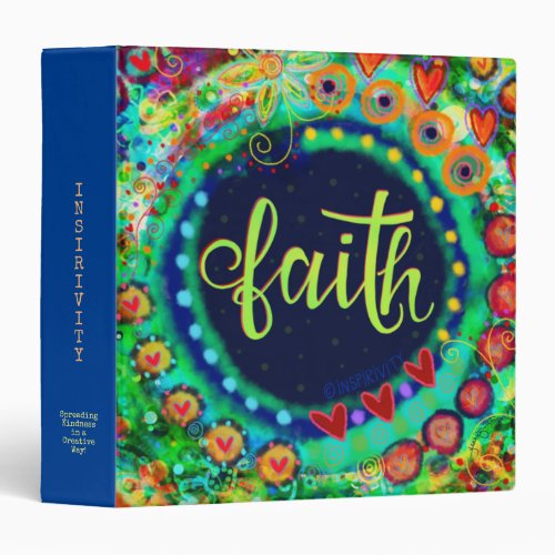 Faith Colorful Fun Religious Inspirivity 3 Ring Binder