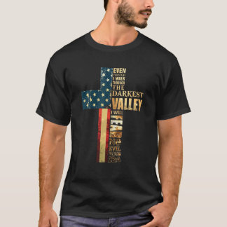 Faith Cross American Flag Christ Jesus Religious C T-Shirt