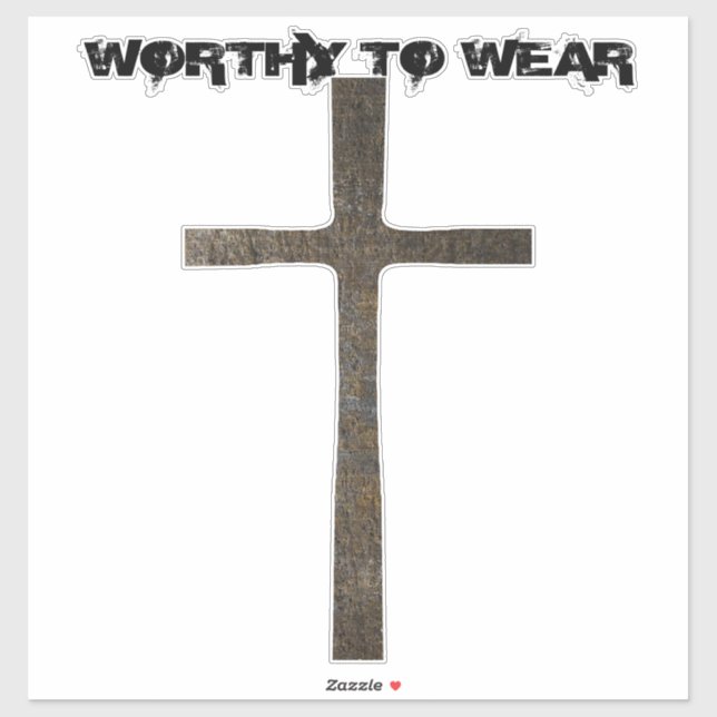 Faith Cross Armor- Worthy To Wear Sticker (Sheet)