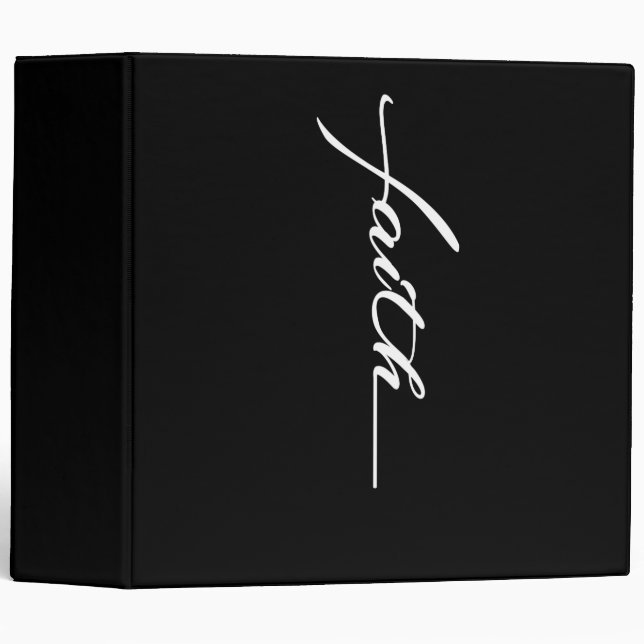 Faith Cross Bible Verse Christian Religious 3 Ring Binder (Front/Spine)