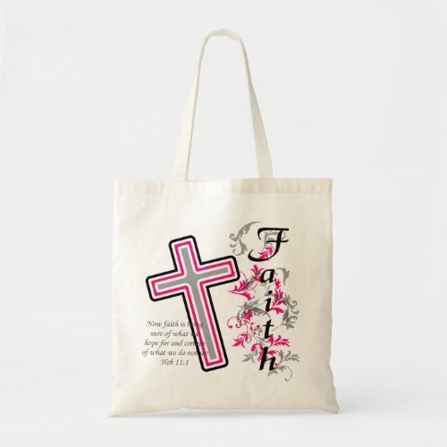 Faith Cross Christian Tote Bag