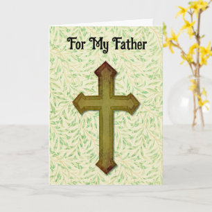 Faith Cross Godly Father Dad Father's Day Card