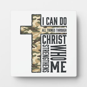 Faith Cross I Can Do All Things Christian Shirt Plaque