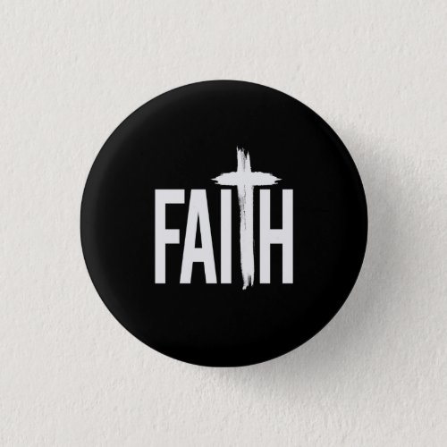 Faith Cross Jesus Bible Button