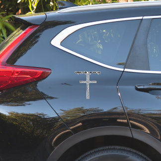 Faith Cross Silver - Worthy To Wear Sticker
